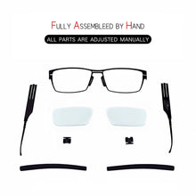 Carica l&#39;immagine nel visualizzatore di Gallery, Germany Brand Designer Berlin Screwless Eyeglasses Men Women Lightweight Optical Glasses Frame with Clip-on Polarized Sunglasses