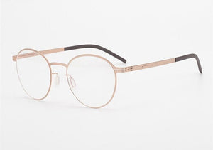 Germany Brand Designer Glasses Men Super Thin Medical Aviation Stainless Steel Retro Round Eyeglasses Women Spectacle Frame TONA