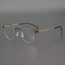 Carica l&#39;immagine nel visualizzatore di Gallery, Germany Brand Designer Glasses Men Super Thin Medical Aviation Stainless Steel Retro Round Eyeglasses Women Spectacle Frame TONA