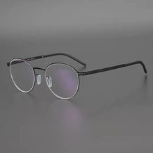 Carica l&#39;immagine nel visualizzatore di Gallery, Germany Brand Designer Glasses Men Super Thin Medical Aviation Stainless Steel Retro Round Eyeglasses Women Spectacle Frame TONA