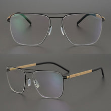 Load image into Gallery viewer, Germany Brand Designer Men Screwless Pilot Aviation Optical Eyewear Frame Prescription Glasses Spectacles Eyeglasses Bayamo