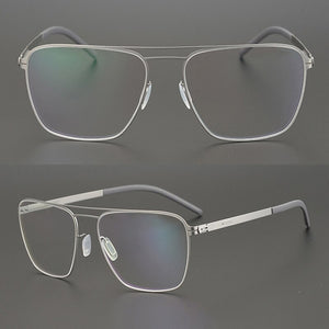 Germany Brand Designer Men Screwless Pilot Aviation Optical Eyewear Frame Prescription Glasses Spectacles Eyeglasses Bayamo