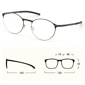 Germany Brand Designer Women Men Screwless Oval Optical Eyewear Frame Prescription Glasses Spectacles Eyeglasses Etesians