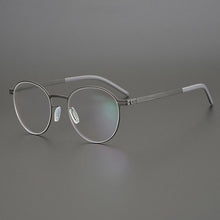 Carica l&#39;immagine nel visualizzatore di Gallery, Germany Brand Designer Women Men Screwless Round Optical Eyewear Frame Prescription Glasses Spectacles Eyeglasses Tona