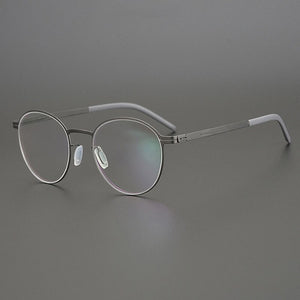 Germany Brand Designer Women Men Screwless Round Optical Eyewear Frame Prescription Glasses Spectacles Eyeglasses Tona