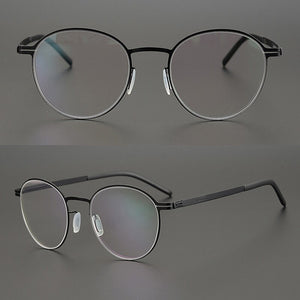 Germany Brand Designer Women Men Screwless Round Optical Eyewear Frame Prescription Glasses Spectacles Eyeglasses Tona