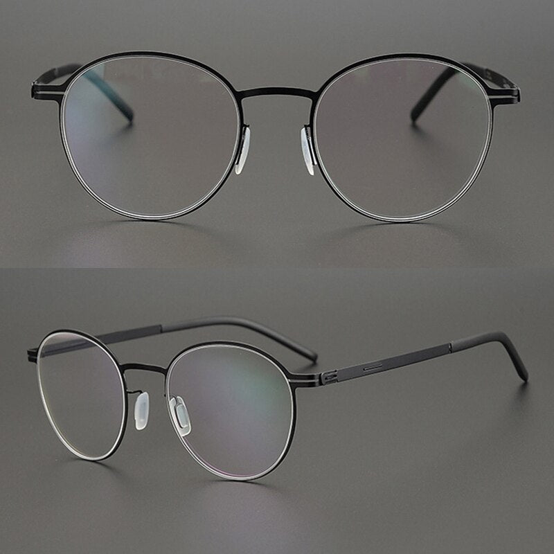 Germany Brand Designer Women Men Screwless Round Optical Eyewear Frame Prescription Glasses Spectacles Eyeglasses Tona