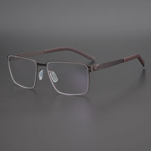 Carica l&#39;immagine nel visualizzatore di Gallery, Germany Brand Non-Screw Glasses Frame Men Medical Aviation Stainless Steel Square Eyeglasses Women Myopia Spectacle Eyewear Y710