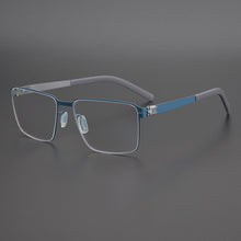 Carica l&#39;immagine nel visualizzatore di Gallery, Germany Brand Non-Screw Glasses Frame Men Medical Aviation Stainless Steel Square Eyeglasses Women Myopia Spectacle Eyewear Y710