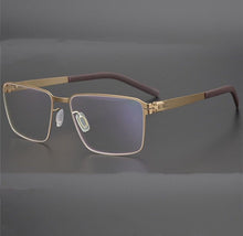 Carica l&#39;immagine nel visualizzatore di Gallery, Germany Brand Non-Screw Glasses Frame Men Medical Aviation Stainless Steel Square Eyeglasses Women Myopia Spectacle Eyewear Y710