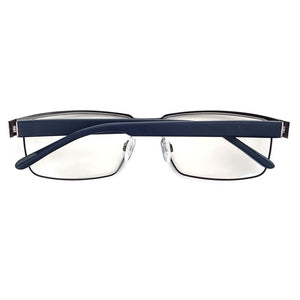 Germany Brand Oversized Optical Glass Frames Men Black/Grey Spring Hinge Rectangle