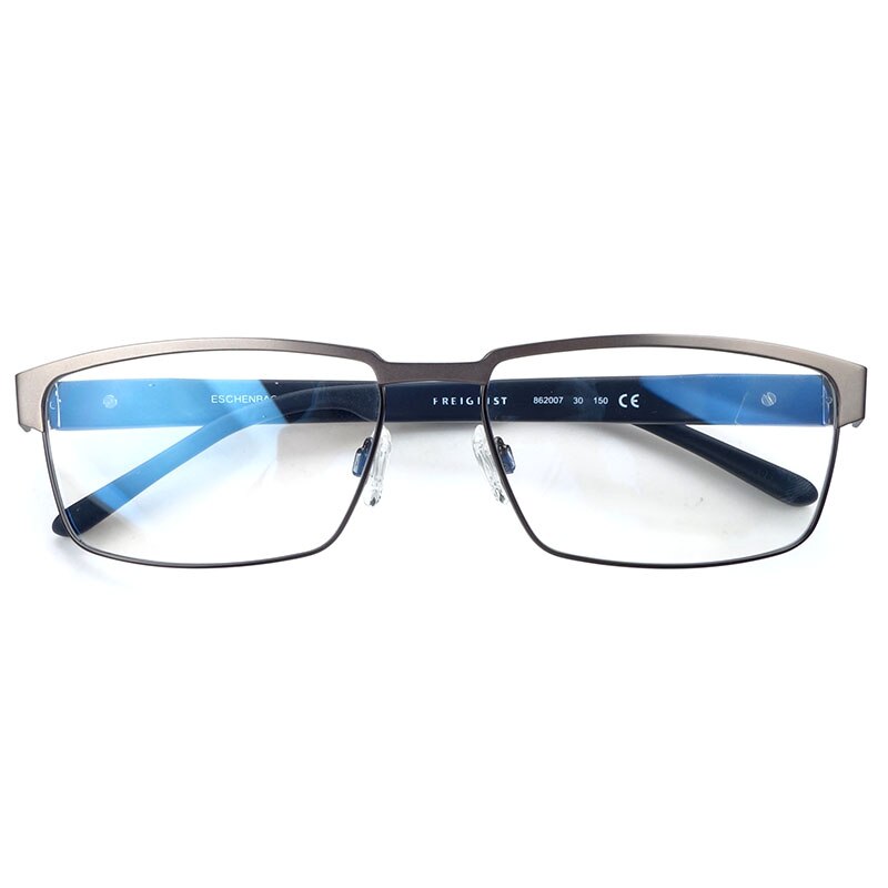 Germany Brand Oversized Optical Glass Frames Men Black/Grey Spring Hinge Rectangle