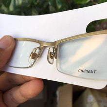 Load image into Gallery viewer, Germany Brand Titanium Myopia Glasses Frames Women Gold Semi Rimless Spring Hinge