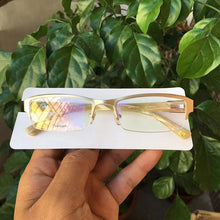Load image into Gallery viewer, Germany Brand Titanium Myopia Glasses Frames Women Gold Semi Rimless Spring Hinge