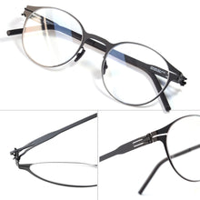 Load image into Gallery viewer, Germany Designer Screwless Vintage Round Eyeglasses for Men Super Thin Medical Aviation Metal Retro Circle Eyewear Frames Women