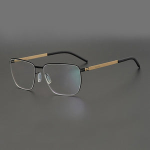 Germany Lightweight Square Glasses Frame Men Brand Designer Prescription Eyeglasses Women Screw-Less Myopia Optical Eyewear