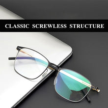 Carica l&#39;immagine nel visualizzatore di Gallery, Germany Lightweight Square Glasses Frame Men Brand Designer Prescription Eyeglasses Women Screw-Less Myopia Optical Eyewear