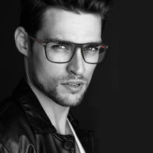 Load image into Gallery viewer, Germany Memory Carbon Fiber Eyeglasses Frame for Men Brand Design Sporty Spectacles P8372 Large Square Flexible Eyewear