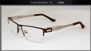 Germany Quality Stainless Steel Metal Frame Glasses Men Square Myopia Prescription Eyewear Optical Eyeglasses Spectacle
