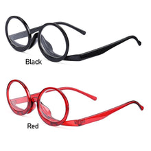 Load image into Gallery viewer, Gift +10~+40 Folding Clamshell Reading Glasses Rotating Magnifying Resin Frame Presbyopic Glasses Makeup Eyewear