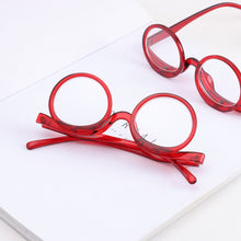 Load image into Gallery viewer, Gift +10~+40 Folding Clamshell Reading Glasses Rotating Magnifying Resin Frame Presbyopic Glasses Makeup Eyewear