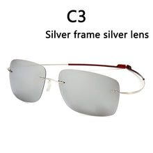 Load image into Gallery viewer, GirlView Polarized Coated Sunglasses 100% Pure Titanium Rimless Sunglasses UV Protection UV400