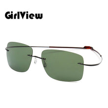 Load image into Gallery viewer, GirlView Polarized Coated Sunglasses 100% Pure Titanium Rimless Sunglasses UV Protection UV400