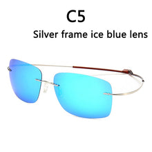 Load image into Gallery viewer, GirlView Polarized Coated Sunglasses 100% Pure Titanium Rimless Sunglasses UV Protection UV400