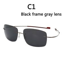 Load image into Gallery viewer, GirlView Polarized Coated Sunglasses 100% Pure Titanium Rimless Sunglasses UV Protection UV400