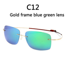 Load image into Gallery viewer, GirlView Polarized Coated Sunglasses 100% Pure Titanium Rimless Sunglasses UV Protection UV400