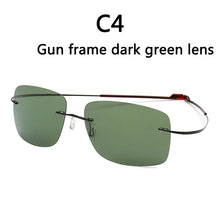 Load image into Gallery viewer, GirlView Polarized Coated Sunglasses 100% Pure Titanium Rimless Sunglasses UV Protection UV400