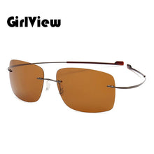Load image into Gallery viewer, GirlView Polarized Coated Sunglasses 100% Pure Titanium Rimless Sunglasses UV Protection UV400