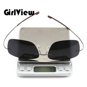 GirlView Polarized Coated Sunglasses 100% Pure Titanium Rimless Sunglasses UV Protection UV400