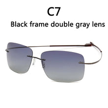 Load image into Gallery viewer, GirlView Polarized Coated Sunglasses 100% Pure Titanium Rimless Sunglasses UV Protection UV400