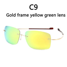 Load image into Gallery viewer, GirlView Polarized Coated Sunglasses 100% Pure Titanium Rimless Sunglasses UV Protection UV400