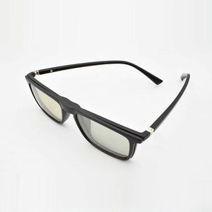 Glass Frame Men Super light Glasses Sunglasses Polarized Magnet With Buckle  Sleeve Yellow  Night-Vision Goggles 3d Movie Lens