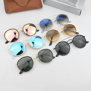 Glass lens Classic retro sunglasses men women R3647 acetate frame  Brand design 2023 Sun glasses driving Goggles UV400