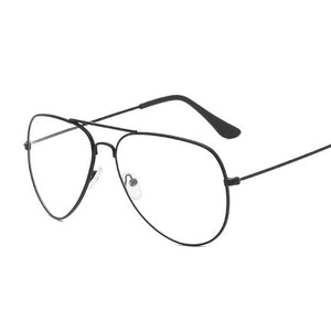 Glasses Alloy Gold Frame Glasses Classic Retro Optics Eyeglasses Transparent Clear Lens Women Men Espectacles Female