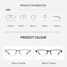 Carica l&#39;immagine nel visualizzatore di Gallery, Glasses Brand Designer Classic Mens Anti Blue Light Laser Fatigue Glasses Computer Goggles Men&#39;s Optical Eyeglasses Frame 2806