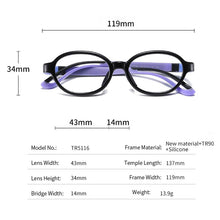 Carica l&#39;immagine nel visualizzatore di Gallery, Glasses Children&#39;s Anti Computer Blue Laser Fatigue Youth Boy Girls Eyeglasses Goggles TR90 Optical Children Glasses Frames 5116