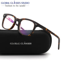Load image into Gallery viewer, Glasses Eyeglasses Frames Acetate Eyewear Optical Glasses Myopia Prescription Lenses Vintage Men Black Blue 609G