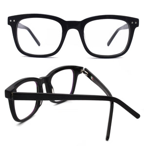 Glasses Eyeglasses Frames Acetate Eyewear Optical Glasses Myopia Prescription Lenses Vintage Men Black Blue 609G