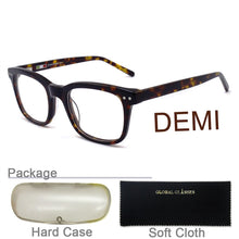Load image into Gallery viewer, Glasses Eyeglasses Frames Acetate Eyewear Optical Glasses Myopia Prescription Lenses Vintage Men Black Blue 609G