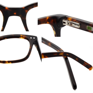 Glasses Eyeglasses Frames Acetate Eyewear Optical Glasses Myopia Prescription Lenses Vintage Men Black Blue 609G