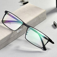 Load image into Gallery viewer, Glasses For Male Full Rim Metal Frame Eyewears Business Style Square Shape Ultra Light Large Frame  Optical Spectacles