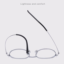 Load image into Gallery viewer, Glasses For Man and Woman Pure Titanium Full Rim Frame Eyewears Round Shape Broadside Frame Myopia Spectacles