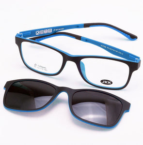 Glasses Frame For Women With Magnet Polarized Clip Sunglasses Ultem Glasses Full Rim Prescription Eyeglasses Uv400 Soft Temples