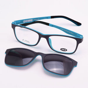 Glasses Frame For Women With Magnet Polarized Clip Sunglasses Ultem Glasses Full Rim Prescription Eyeglasses Uv400 Soft Temples