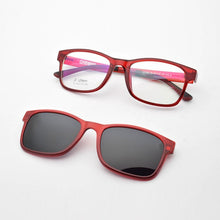 Load image into Gallery viewer, Glasses Frame For Women With Magnet Polarized Clip Sunglasses Ultem Glasses Full Rim Prescription Eyeglasses Uv400 Soft Temples