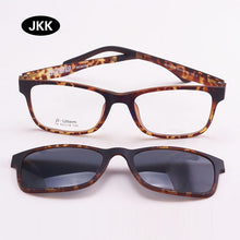 Load image into Gallery viewer, Glasses Frame For Women With Magnet Polarized Clip Sunglasses Ultem Glasses Full Rim Prescription Eyeglasses Uv400 Soft Temples